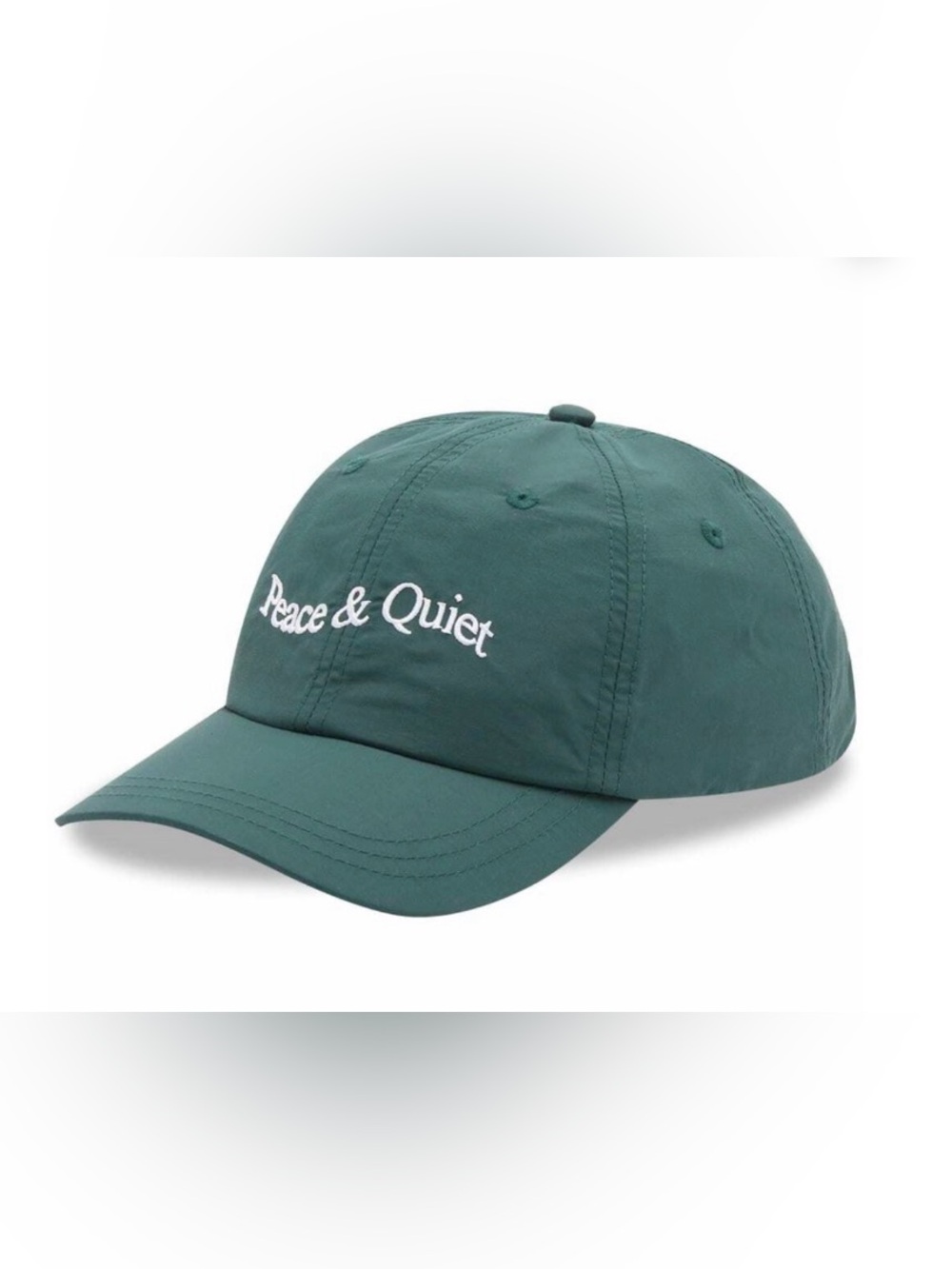 NWOT Museum of Peace & Quiet Wordmark Cap Hat in Forest Green